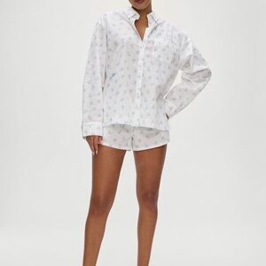 NWT Long Sleeve Sleep Shirt & Short Set in Periwinkle